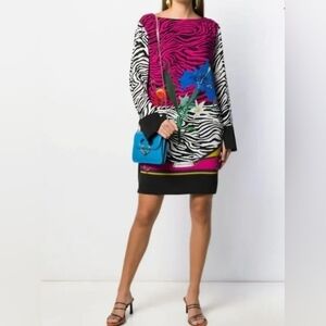 Like New CAVALLI Vibrant Zebra Print Dress